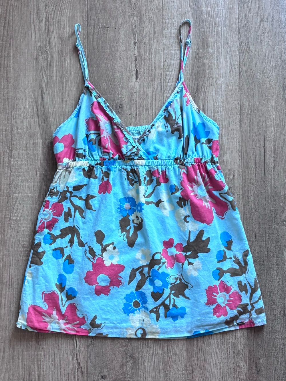 Garage Floral Spaghetti-Strap Baby Doll Top